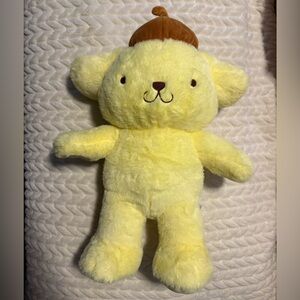 Sanrio Hello Kitty and Friends Pompompurin Yellow Plush bear with Brown Accents